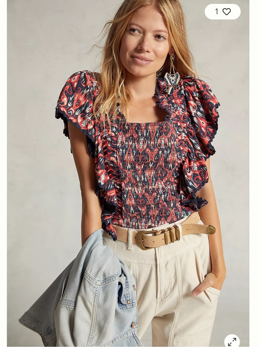 Let Me Be smoked top from Anthropologie. Size M.
